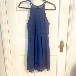Francesca’s blue mesh dress